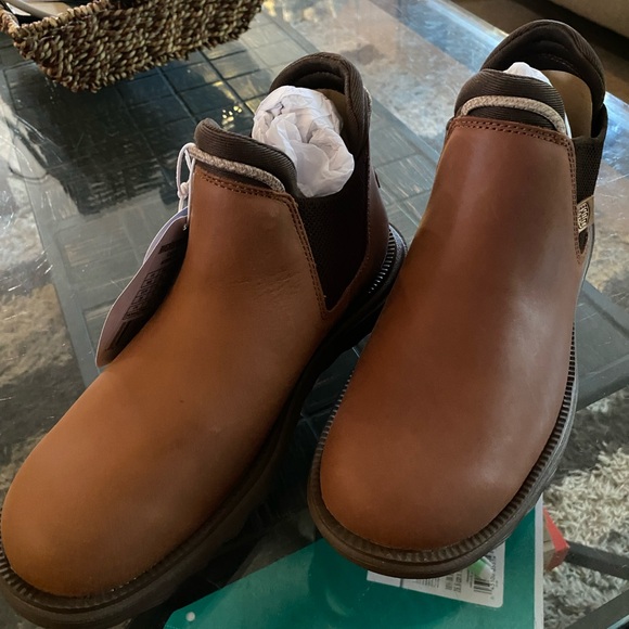 Hey Dude Women’s Water Repellent Cognac Craft Leather Boots - Picture 2 of 5